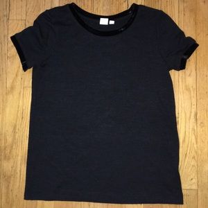 GAP black velvet blouse